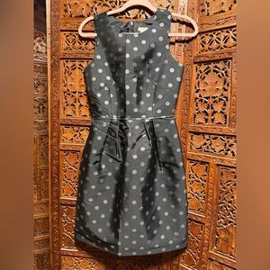 J. Crew Gray Polka Dot Mini Dress